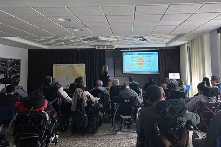 Un momento de la charla de Bea