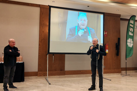 Miguel Ángel y Tino en el congreso de Córdoba