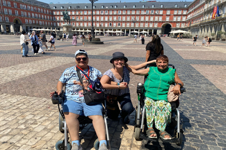 En la plaza Mayor de Madrid